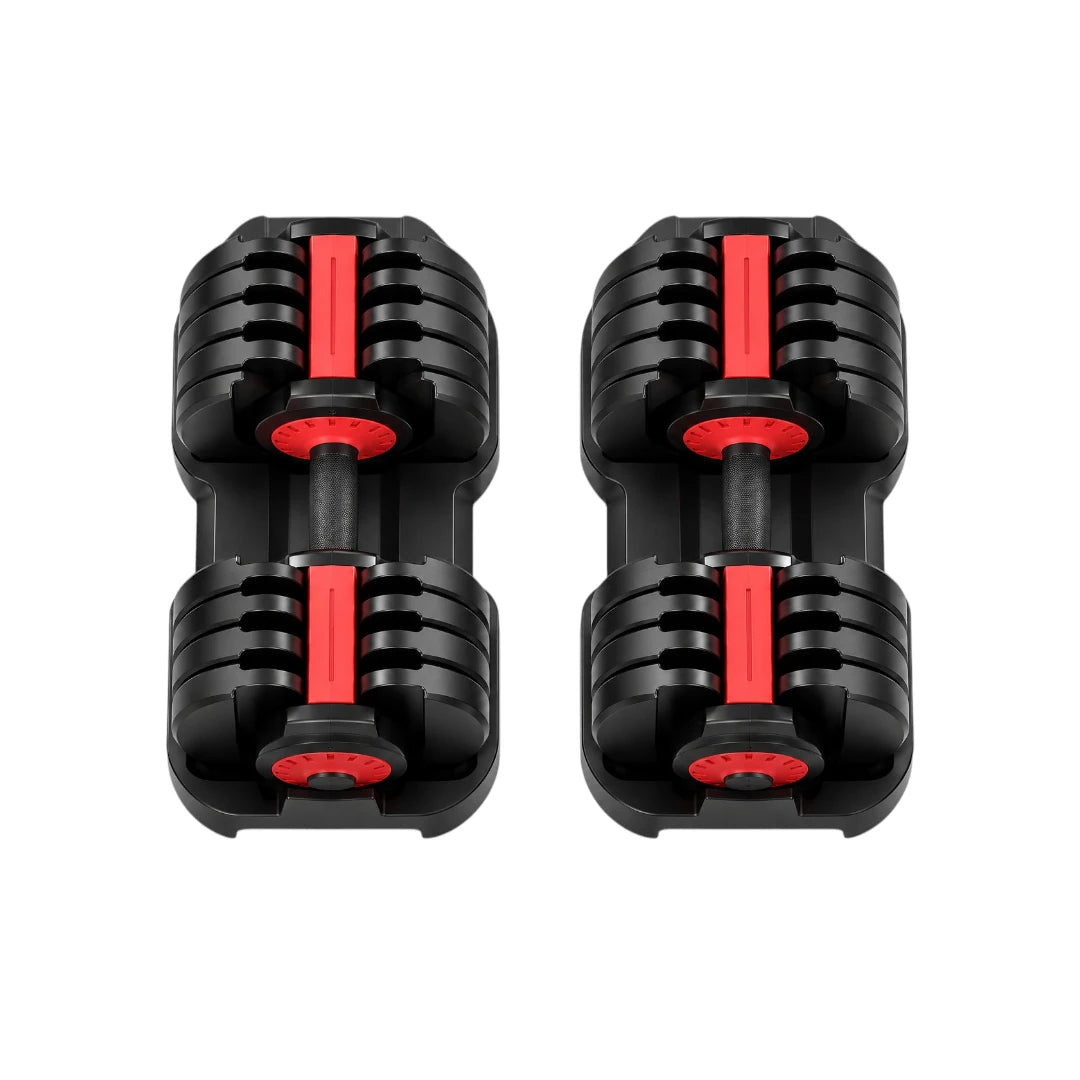 Adjustable Dumbbell Set with Storage Trays