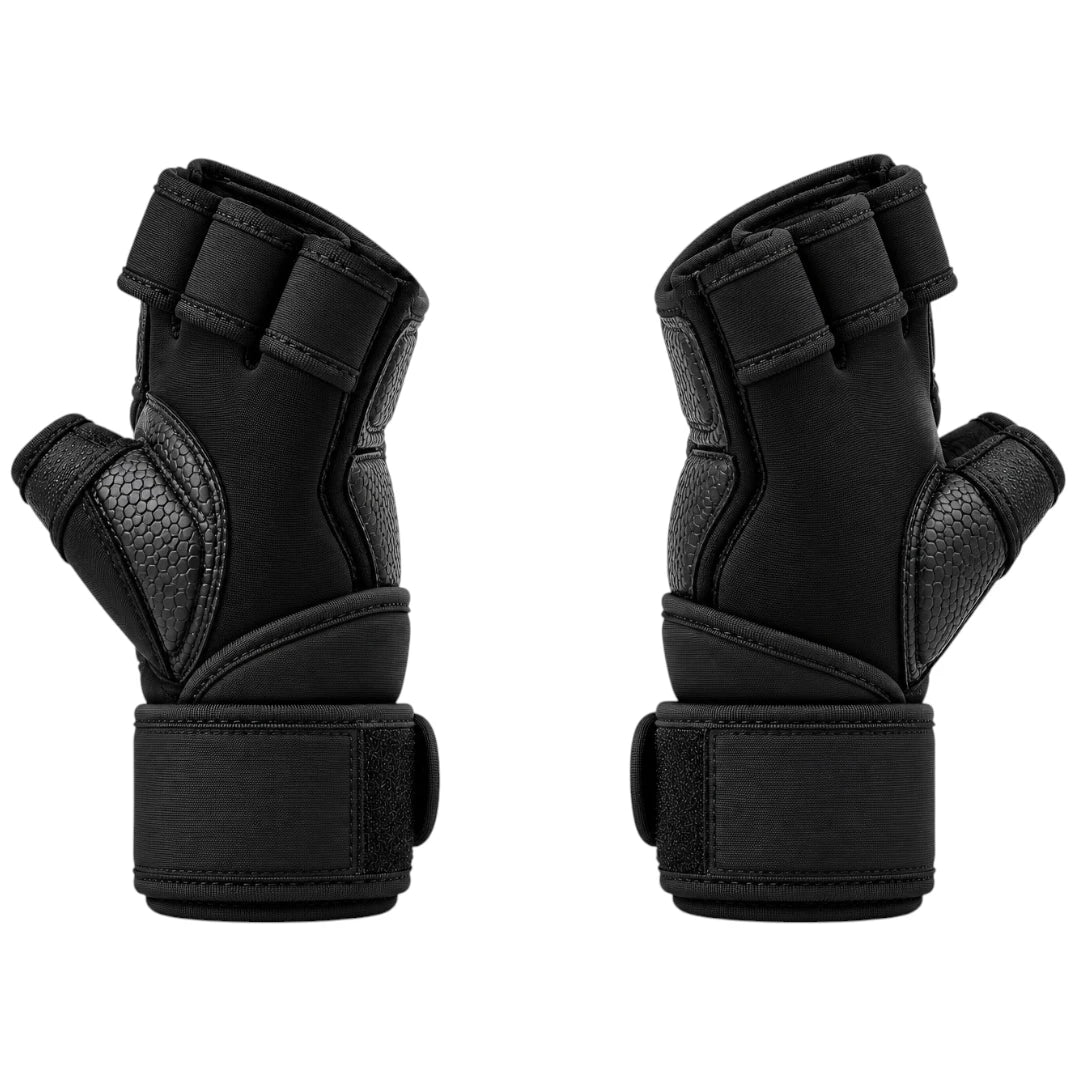 Fingerless Padded Workout Gloves with Adjustable Wrist Support
