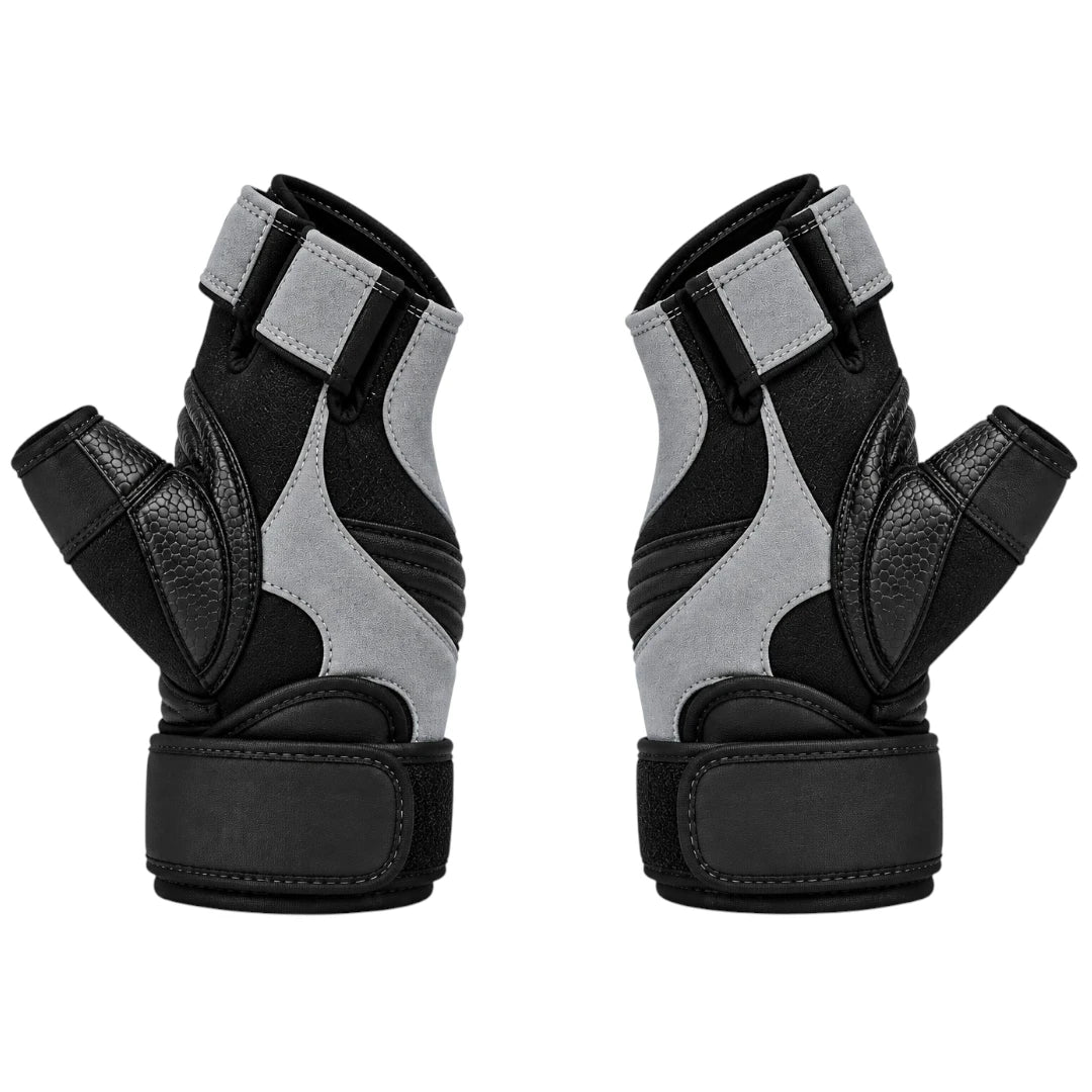 Fingerless Padded Workout Gloves with Adjustable Wrist Support