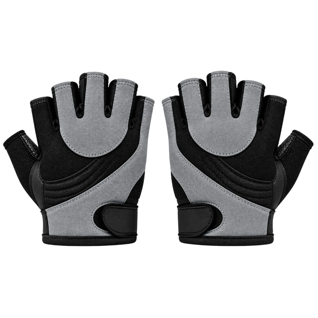 Fingerless Padded Workout Gloves with Adjustable Wrist Support