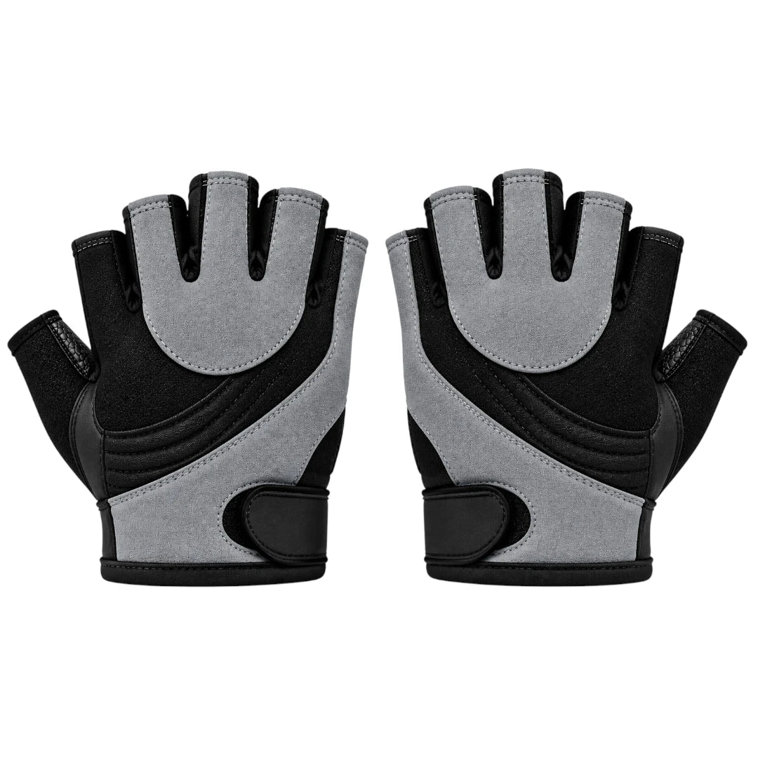Fingerless Padded Workout Gloves with Adjustable Wrist Support