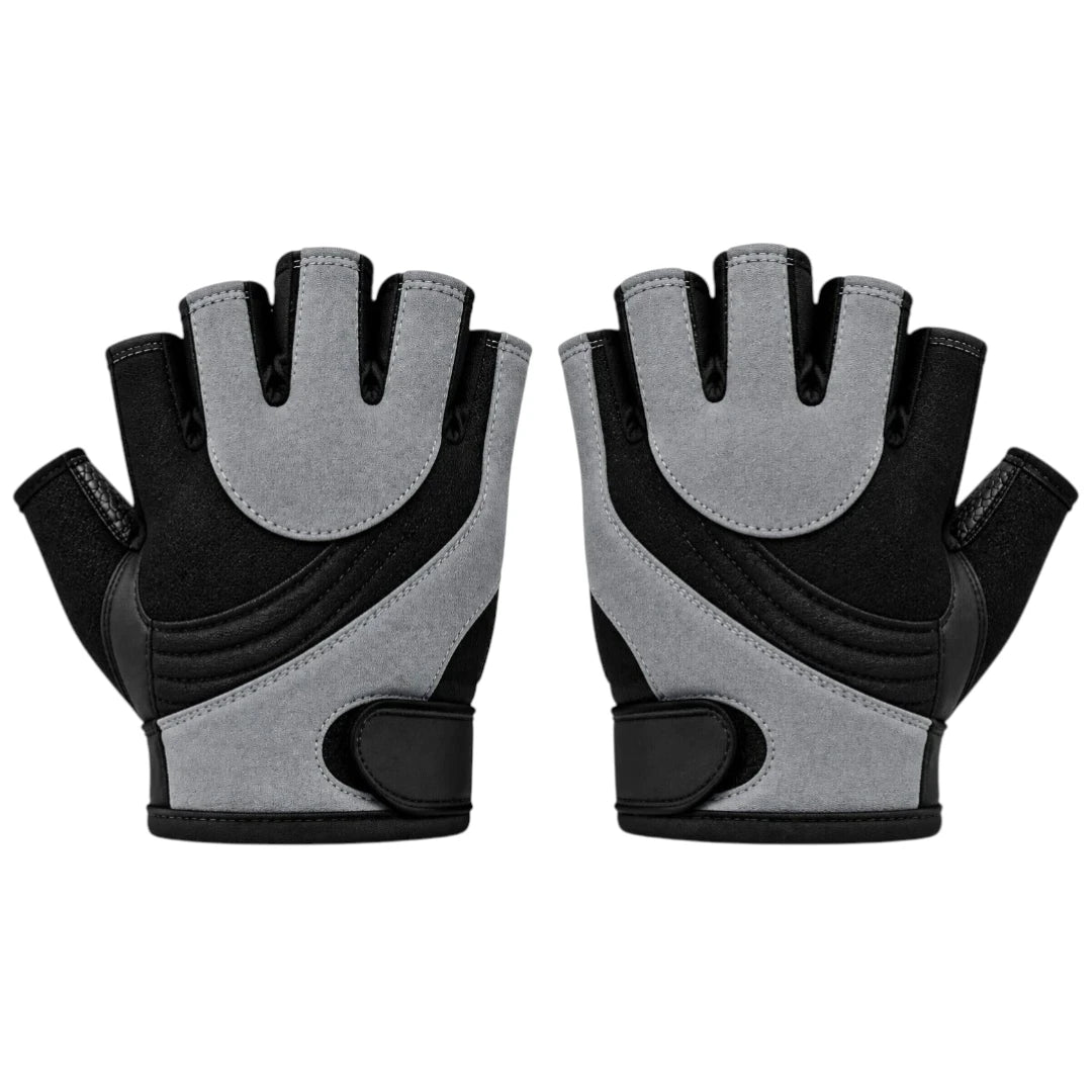 Fingerless Padded Workout Gloves with Adjustable Wrist Support
