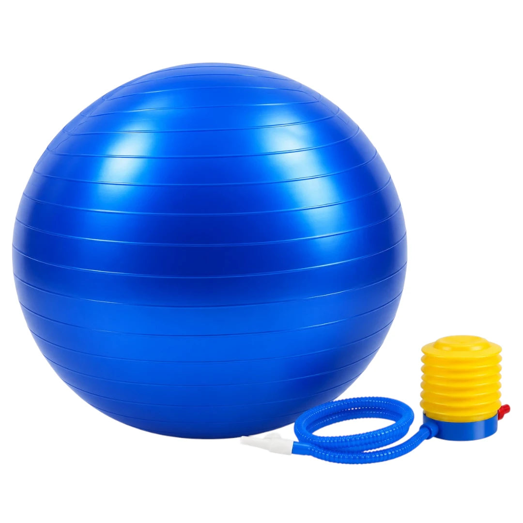 Sadlo Blue Exercise Ball with Air Pump for Fitness and Yoga