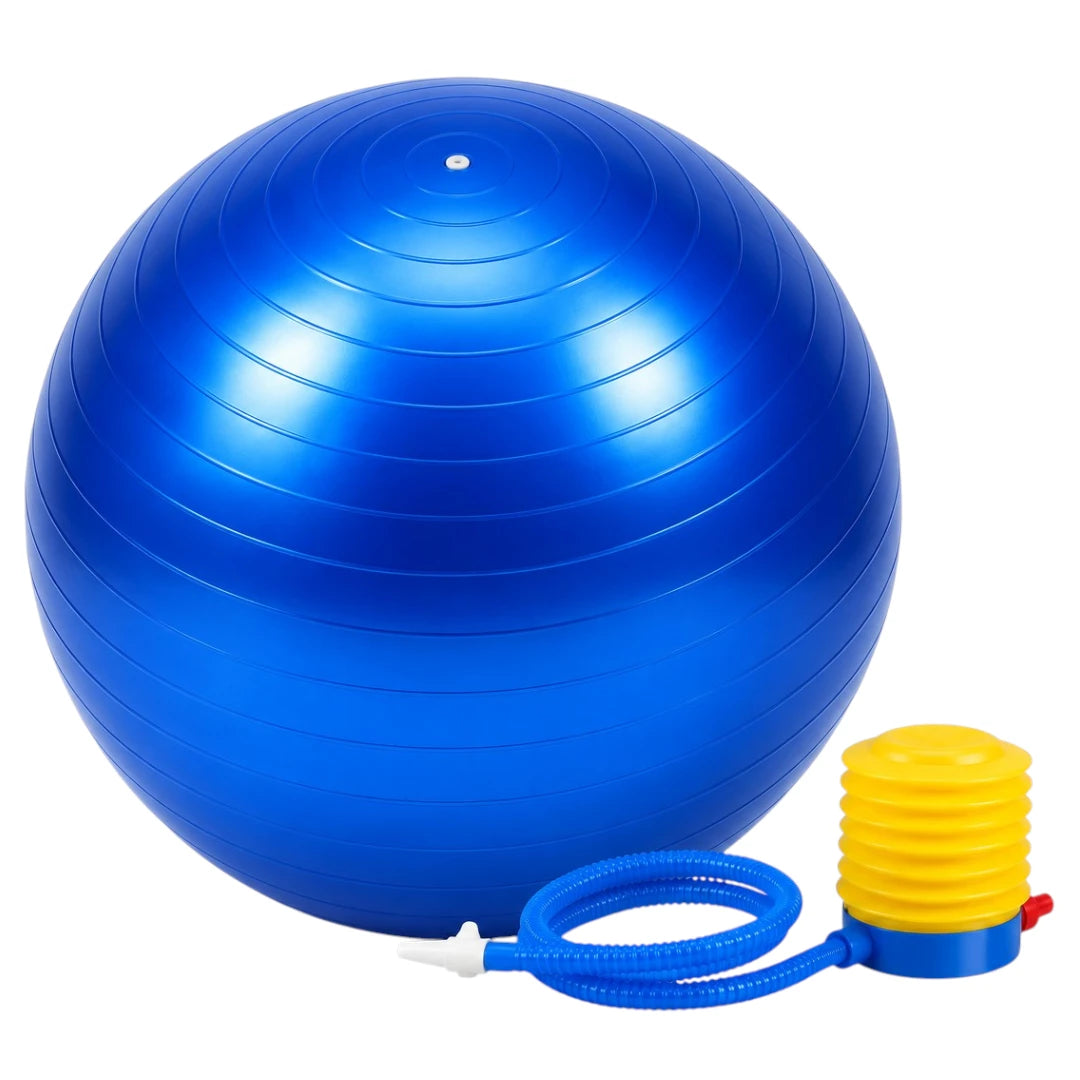 Sadlo Blue Exercise Ball with Air Pump for Fitness and Yoga