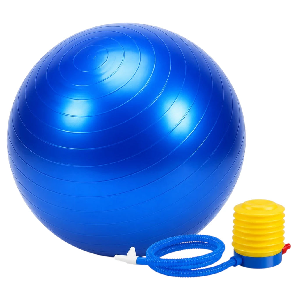 Sadlo Blue Exercise Ball with Air Pump for Fitness and Yoga