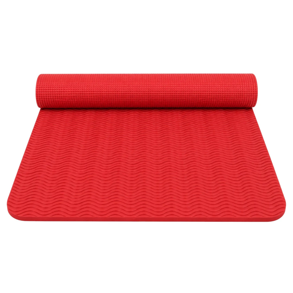 Sadlo Red Textured Exercise Mat for Yoga Fitness and Home Workouts