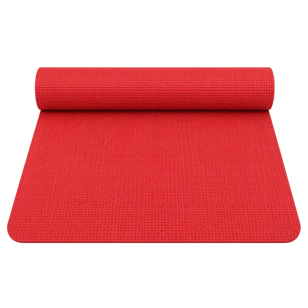 Sadlo Red Textured Exercise Mat for Yoga Fitness and Home Workouts