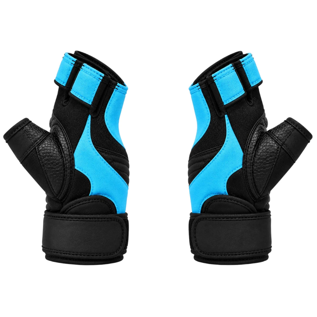 Fingerless Padded Workout Gloves with Adjustable Wrist Support