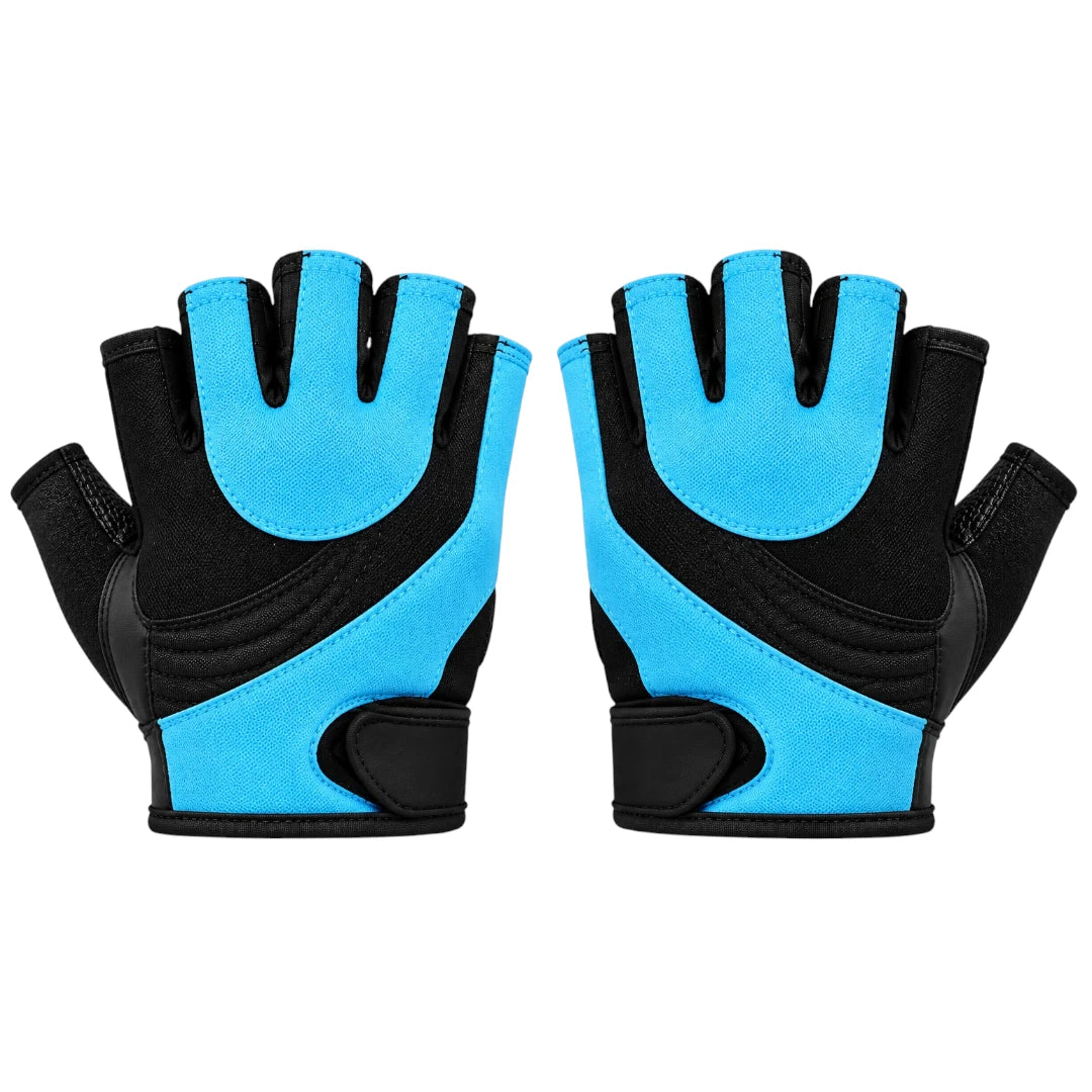 Fingerless Padded Workout Gloves with Adjustable Wrist Support